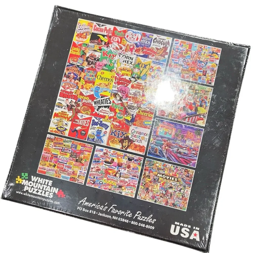 Retro American Diner Jigsaw Puzzle 1000 Pc 50s White Mountain Gift Collectible